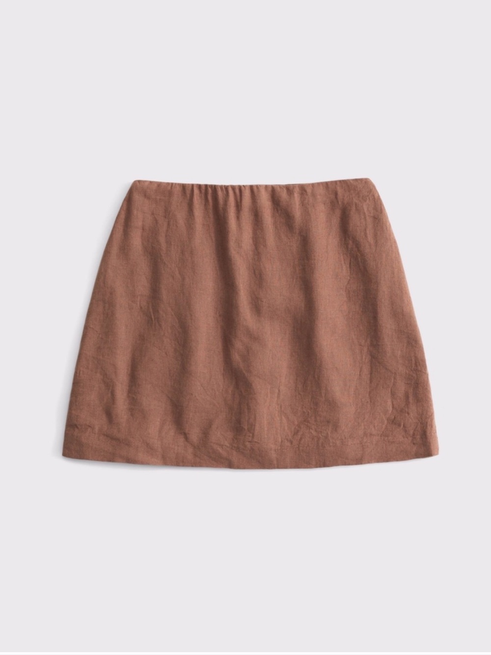 Abercrombie & Fitch Scarlett Curve Love linen-blend mini skort